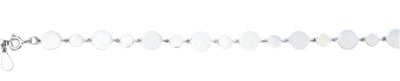 Sterling Silver Rhodium Plated Circles Bracelet