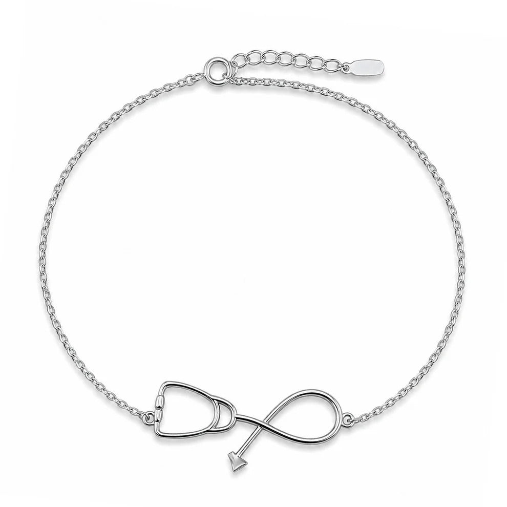 Sterling Silver Stethoscope Bracelet