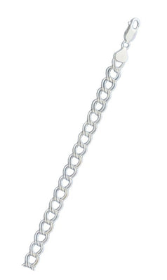 Italian Sterling Silver Charm Link 100 Bracelet