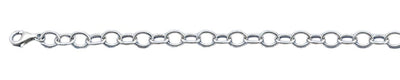 Sterling Silver Rhodium Plated Round Toggle Bracelet