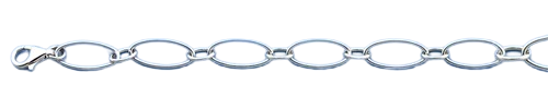 Sterling Silver Rhodium Plated Bracelet-length- 7.5 inches,Thickness: 7.4 mm