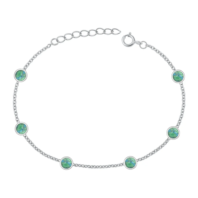 Sterling Silver Oxidized Genuine Turquoise Stone Bracelet