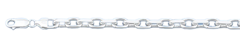 Sterling Silver Italian Charm Link Bracelet-Thickness-5.3mm