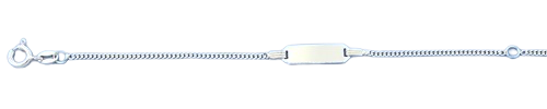 Sterling Silver Polished 1.5mm Childrens ID Bracelet