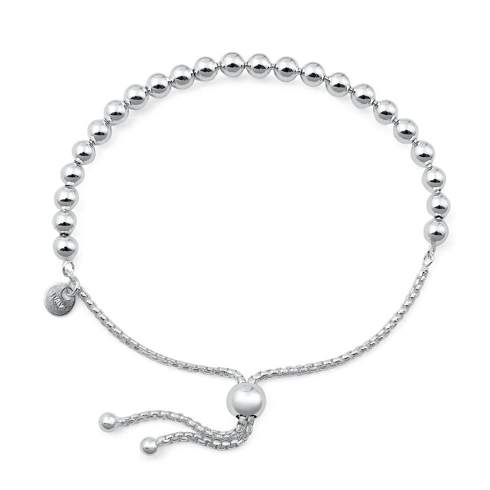 Sterling Silver Anti Tarnish 400 Bead Bracelet