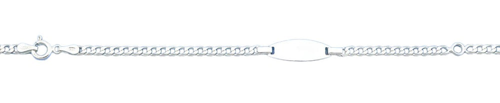 Sterling Silver Polished Children ID Bracelet