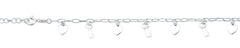 Sterling Silver Polished Heart And Key Bracelet