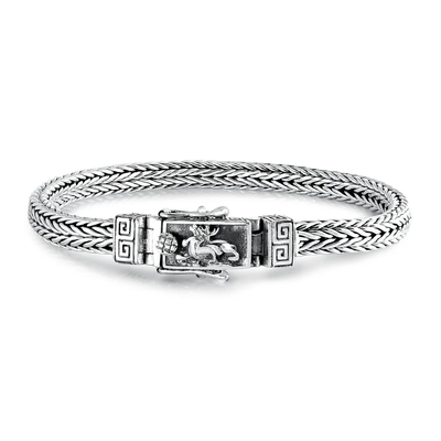 Sterling Silver Oxidized 5.5mm Handmade Thai Weave Bracelet