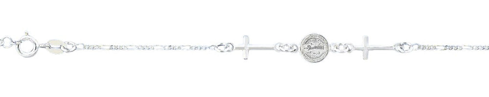 Italian Sterling Silver Saint Benedict Bracelet