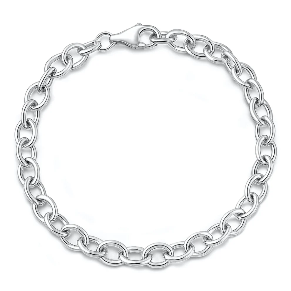 Sterling Silver Polished Chain Link Bracelet