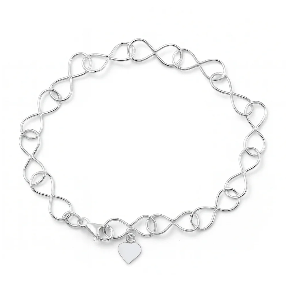 Sterling Silver Polished Infinity Bracelet