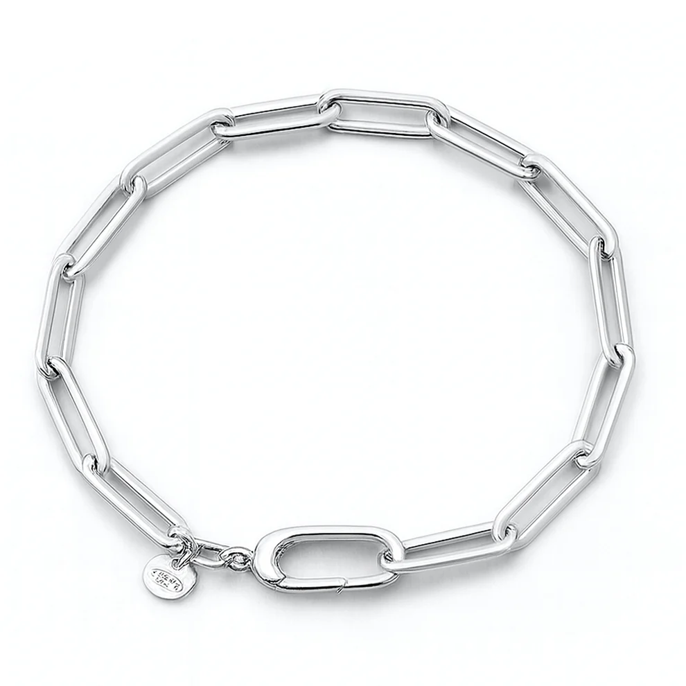 Sterling Silver Polished Paperclip Bracelet