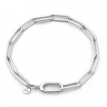 Load image into Gallery viewer, Sterling Silver Polished 6.3mm Paperclip Bracelet