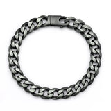 Sterling Silver Gunmetal Curb Chain Bracelet