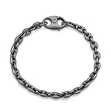 Sterling Silver Gunmetal 050 Mariner Chain Bracelet
