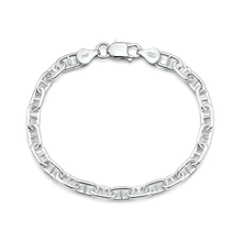 Load image into Gallery viewer, Sterling Silver Polished Mariner Anchor Chain Bracelet