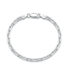 Sterling Silver Polished Mariner Anchor Bracelet