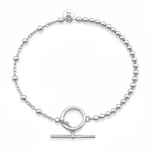 Load image into Gallery viewer, Sterling Silver Anti Tarnish Toggle Closure Bead Bracelet