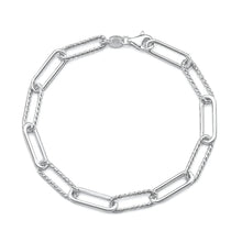 Load image into Gallery viewer, Sterling Silver Anti Tarnish Paperclip Bracelet