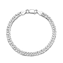 Load image into Gallery viewer, Sterling Silver Anti Tarnish 100-5.6mm Double Link Rombo Bracelet