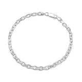 Sterling Silver Anti Tarnish 120 Flat Edge Anchor Bracelet