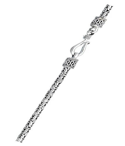 Sterling Silver Oxidized 2.5mm Bali Necklace