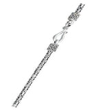 Sterling Silver Oxidized 2.5mm Bali Necklace
