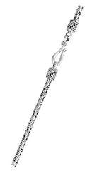 Sterling Silver Oxidized 2.5mm Bali Necklace