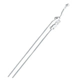 Sterling Silver Adjustable Snake 015 Chain