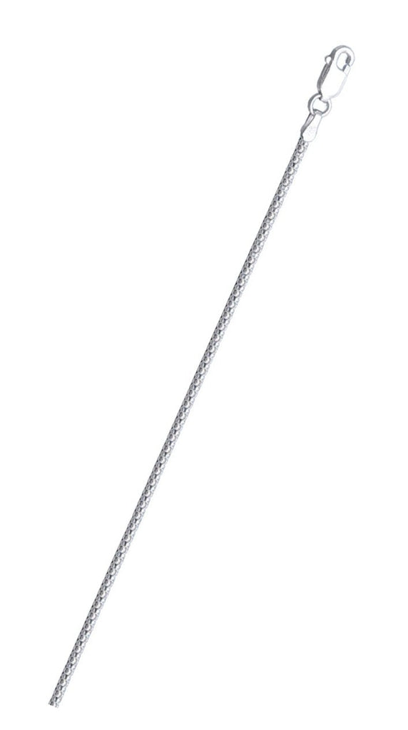 Italian Sterling Silver Anti-Tarnish Popcorn Chain