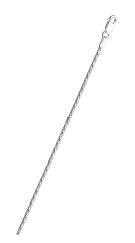 Italian Sterling Silver Anti-Tarnish Popcorn Chain