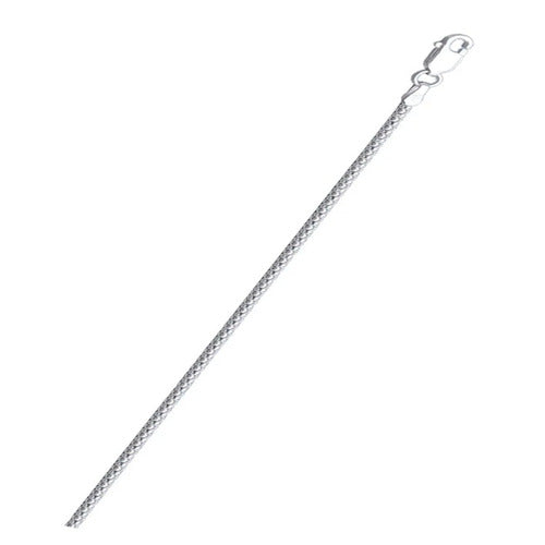 Italian Sterling Silver Anti-Tarnish Popcorn Chain