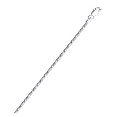 Italian Sterling Silver Anti-Tarnish Popcorn Chain