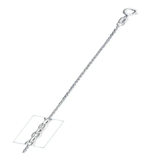 Italian Sterling Silver Cable 024-0.8MM Chain, Length 18"