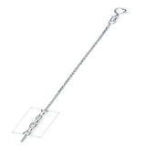 Italian Sterling Silver Cable 024-0.8MM Chain, Length 18