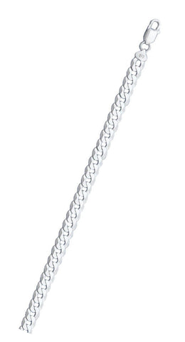 Italian Sterling Silver Flat Curb 100 Chain