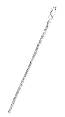 Italian Sterling Silver Wheat 060-2.5mm Chain
