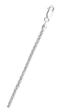 Load image into Gallery viewer, Italian Sterling Silver Wheat 080 Chain