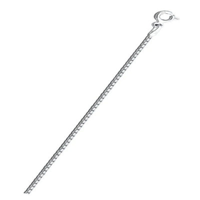 Sterling Silver Diamond Cut Box 8L 024 Spring Lock Chain