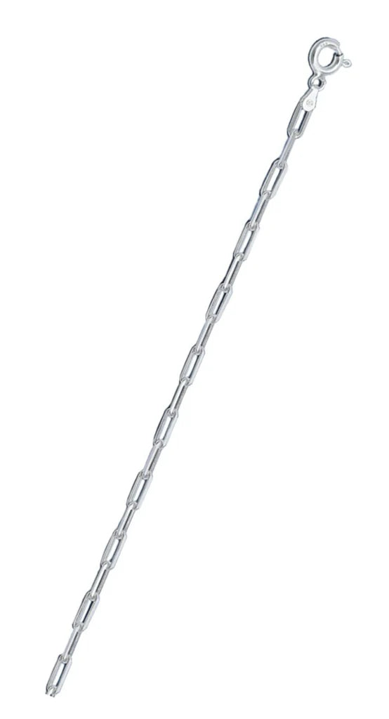 Sterling Silver Staple Italian Chain-2.2mm, Length 7"