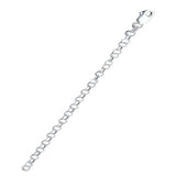 Sterling Silver Round Rolo 3.4mm Chain