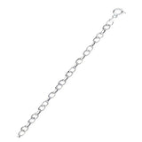 Sterling Silver Round Wire Oval Rolo 3.6mm Chain