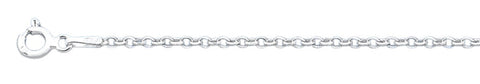 Sterling Silver Round Flat Rolo Chain