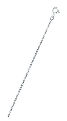 Sterling Silver Rhodium Plated Cable Chain