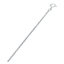 Load image into Gallery viewer, Sterling Silver Rhodium Plated 1.1mm Cable Chain