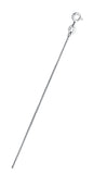 Sterling Silver Rhodium Plated Box Chain