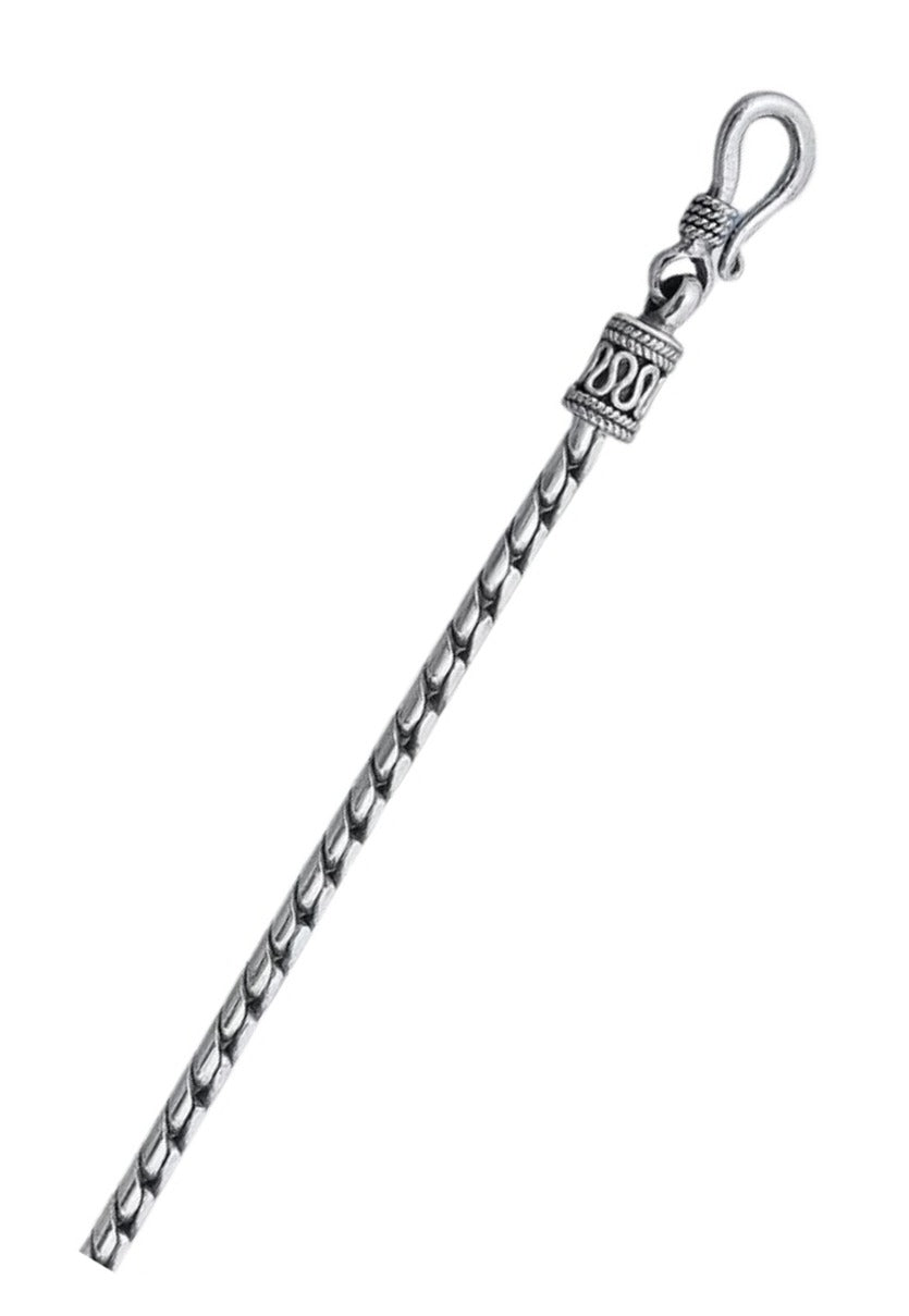 Sterling Silver Oxidized 2.5mm Beckel Bali Necklace