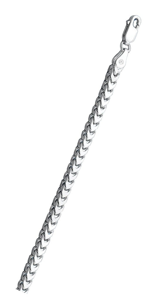 Italian Sterling Silver Rhodium Plated Franco 100 Chain