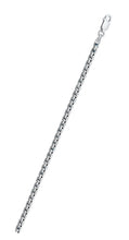 Load image into Gallery viewer, Italian Sterling Silver Rhodium Plated Round Box 140 Chain