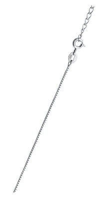 Sterling Silver Rhodium Plated 0.8mm Box Chain